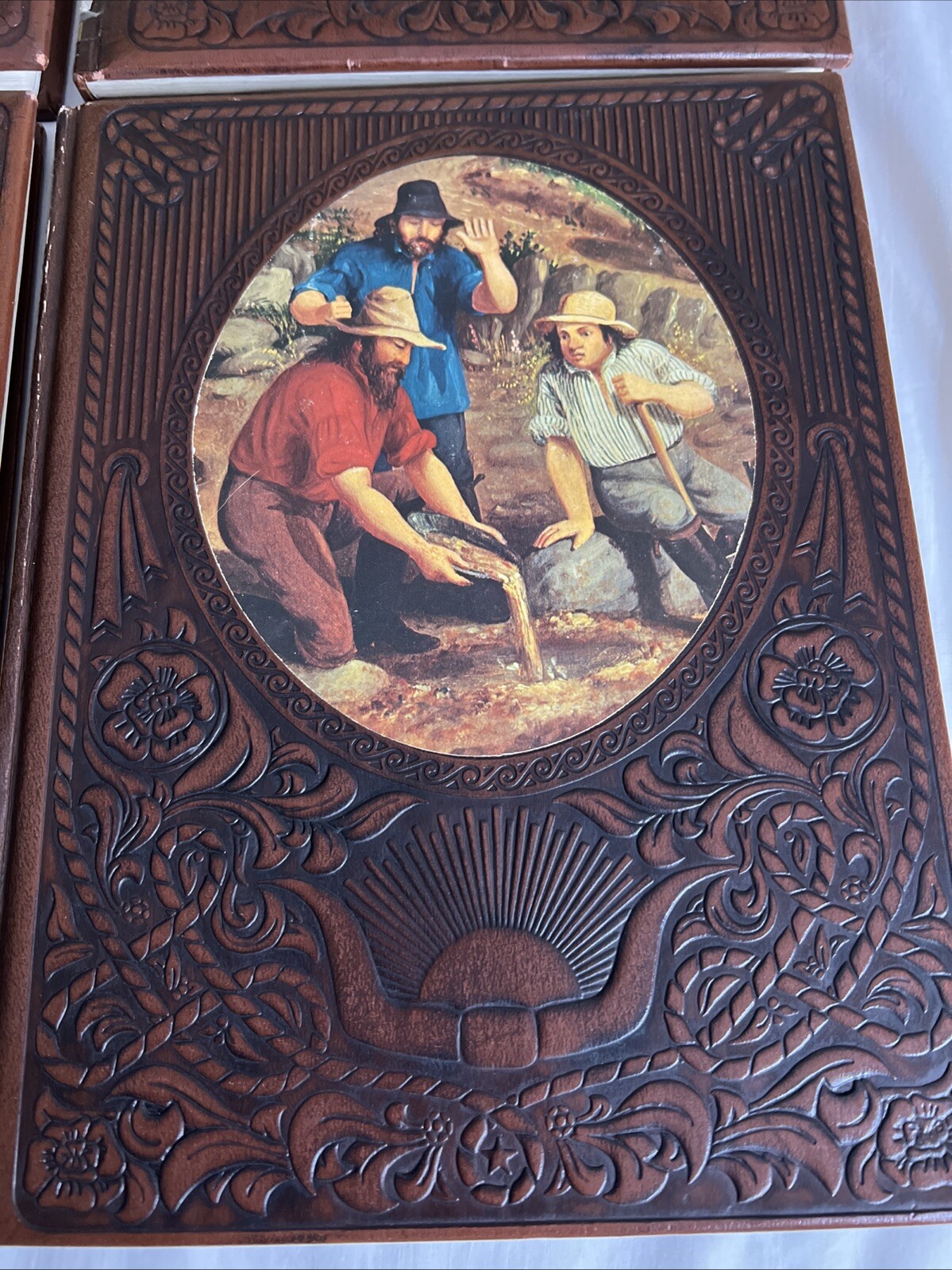 Time Life Books The Old West Series Brown Faux Leather – Lot of 4 Books