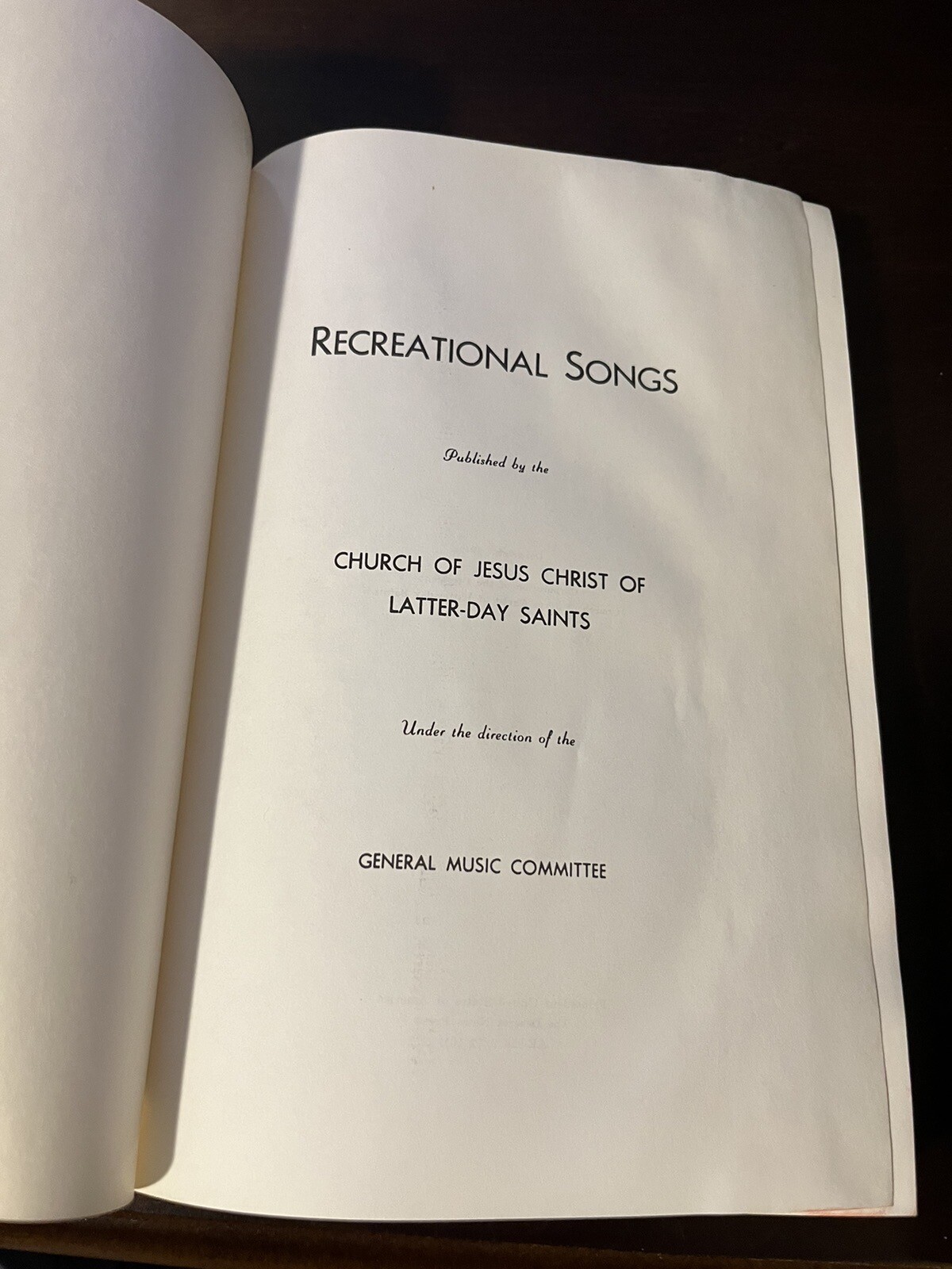 1949 Recreational Songs Mormon LDS General Music Committee Latter-day Saints