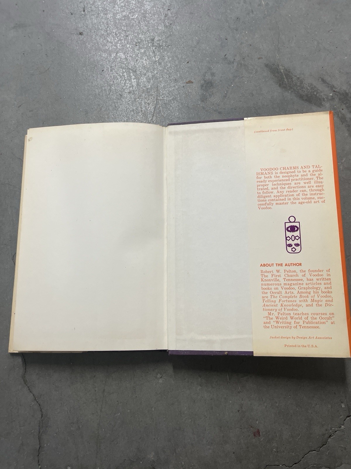 Voodoo Charms and Talismans Robert W. Pelton 1973 1st Edition Hard Cover Book DJ