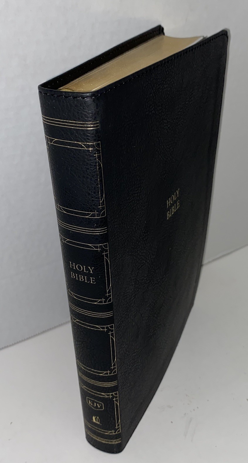 KJV, Paragraph Bible, Large Print 10-Pt, Black Leather-Soft, King James Version