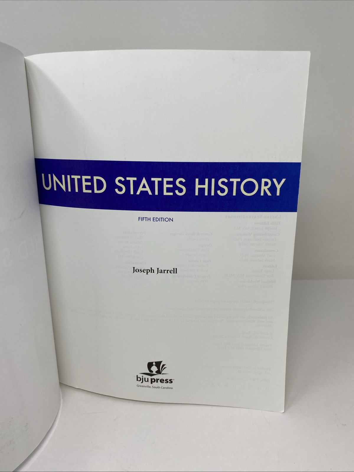 BJU Press United States History Jarrell 5th Ed 2018 Clean Pages