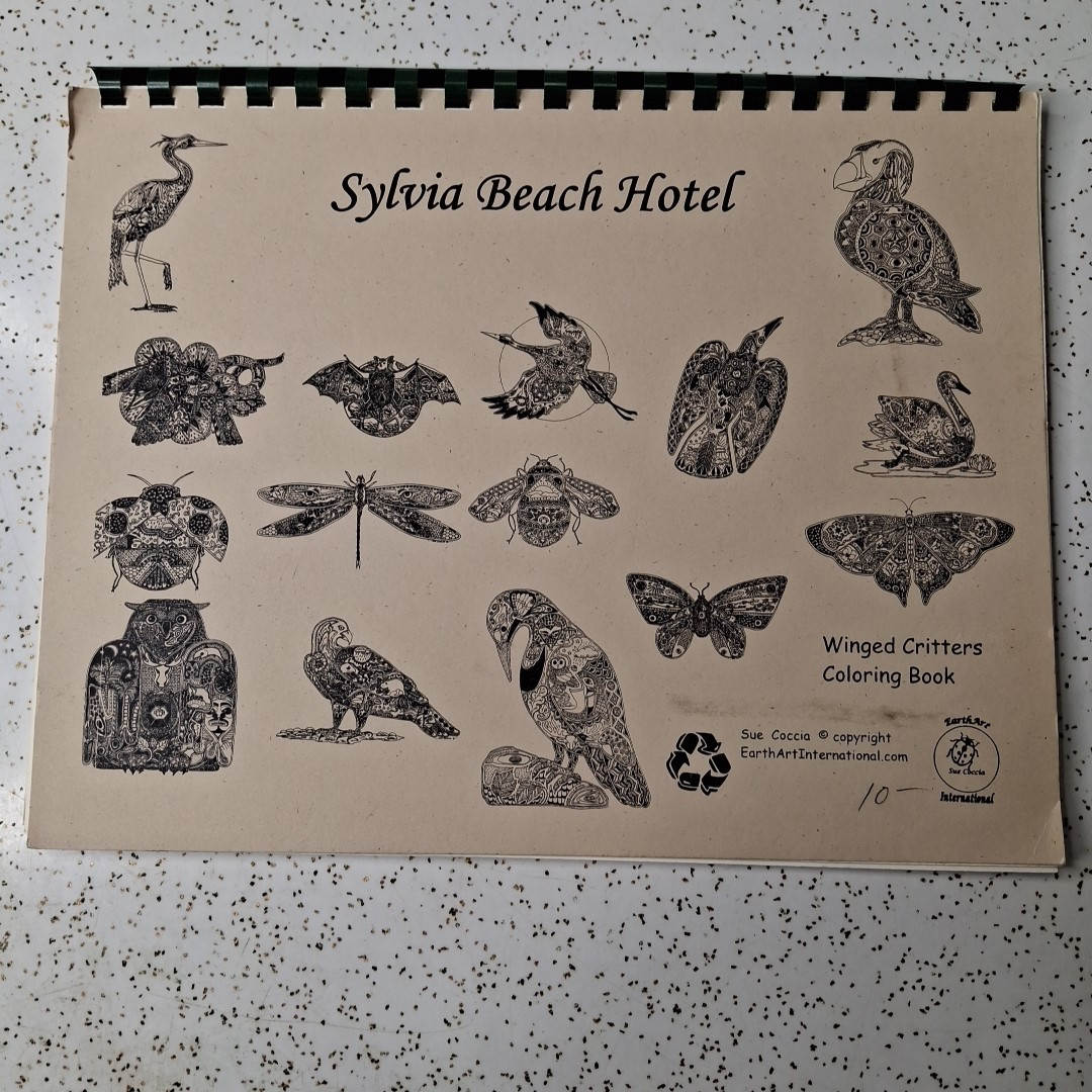 Sue Coccia Winged Critters Coloring Book Sylvia Beach Hotel 12 Pages