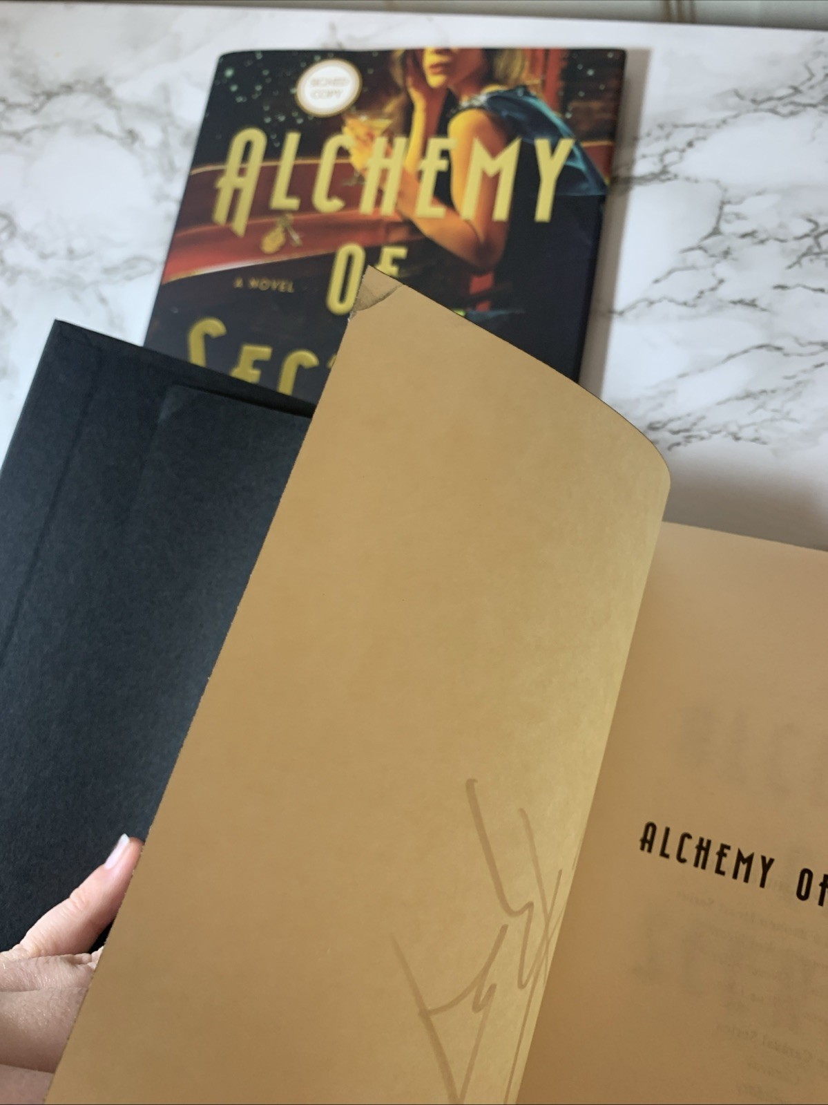 SIGNED Alchemy of Secrets by Stephanie Garber FIRST EDITION Black Page Edges