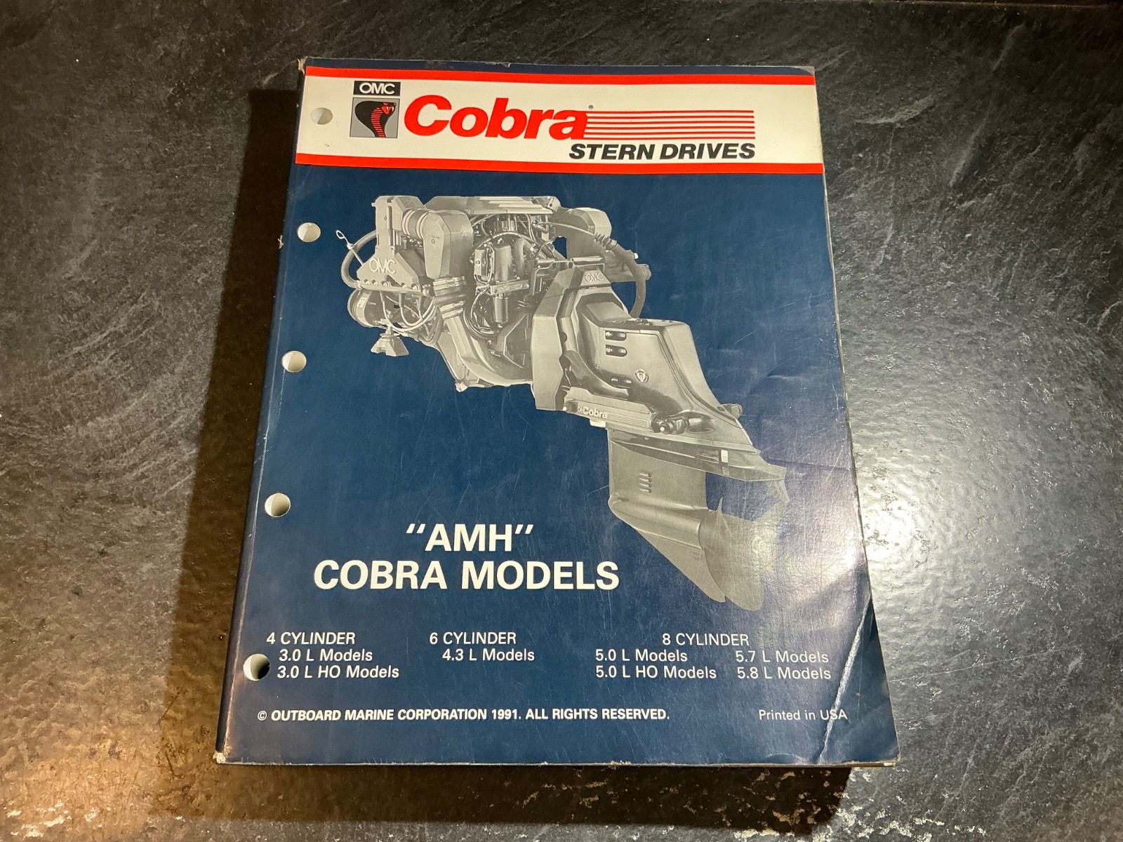 1992 OMC Cobra AMH Models Service Manual 3.0L, 4.3L, 5.0L, 5.7,L 5.8L, 351 V8