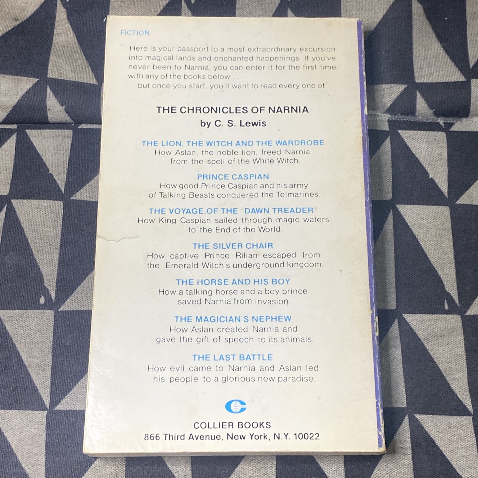 The Chronicles of Narnia Vintage Collier 1977 Box Set by C.S. Lewis Paperback
