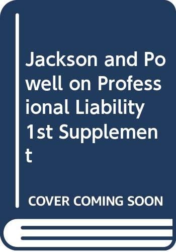 Mark Cannon Jackson and Powell on Professional Liability (Paperback) (UK IMPORT)