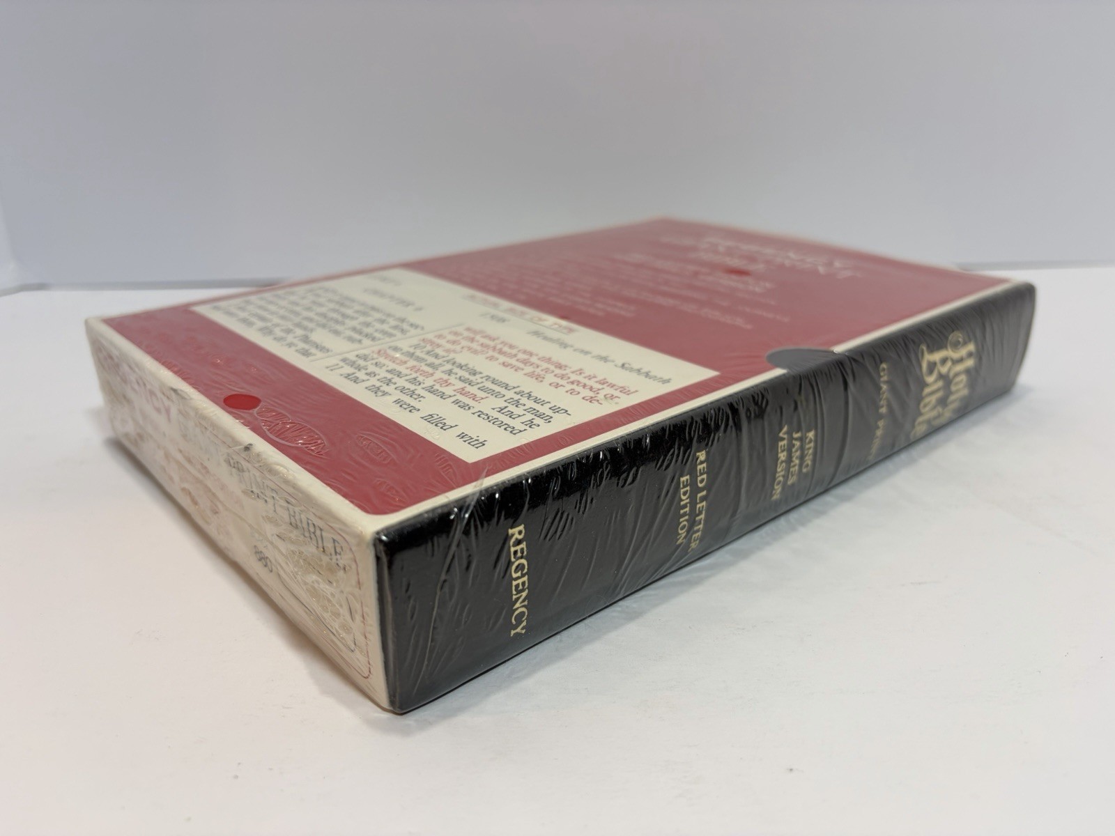 Vntg KJV Giant Print Bible Red Letter Regency 880 Sealed New Black Thomas Nelson