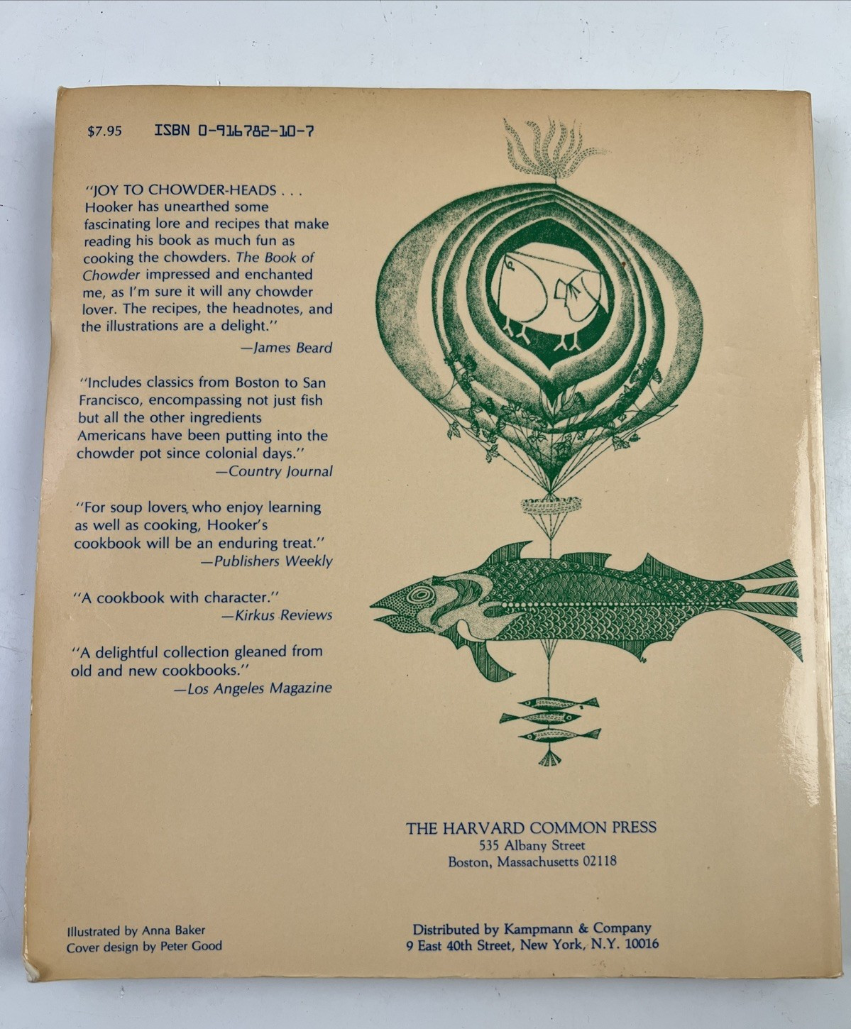 The Book of Chowder 1978 by Harvard Common Press