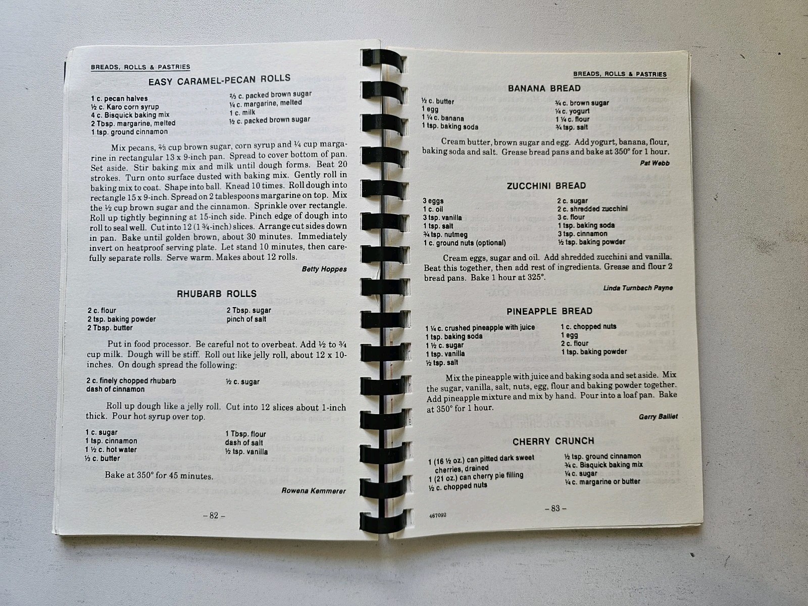 CHERISHED RECIPES Local Church Cookbook 154 Pages Nescopeck, PA.