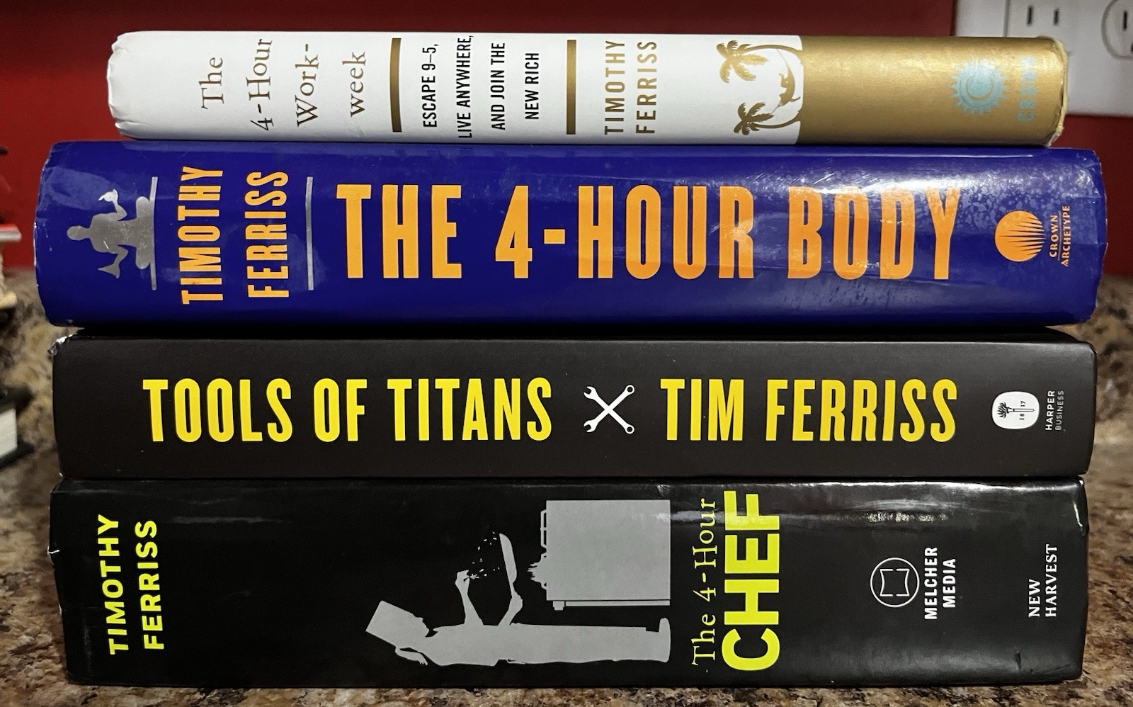 4 Book Lot Timothy Ferriss Hardcover Tools For Titans 4-Hour Chef Business Work