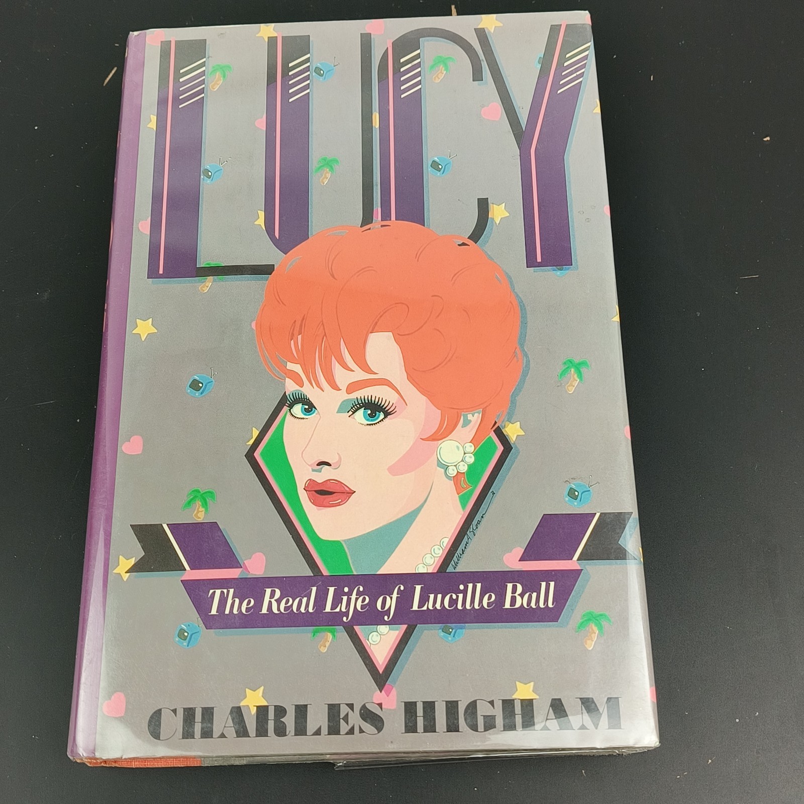 The Life of Lucille Ball by Charles Higham Signed By The Author With Note