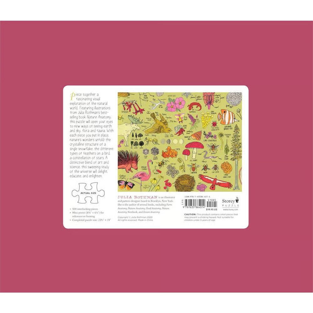 Workman Publishing, Nature Anatomy 500 Piece Puzzle