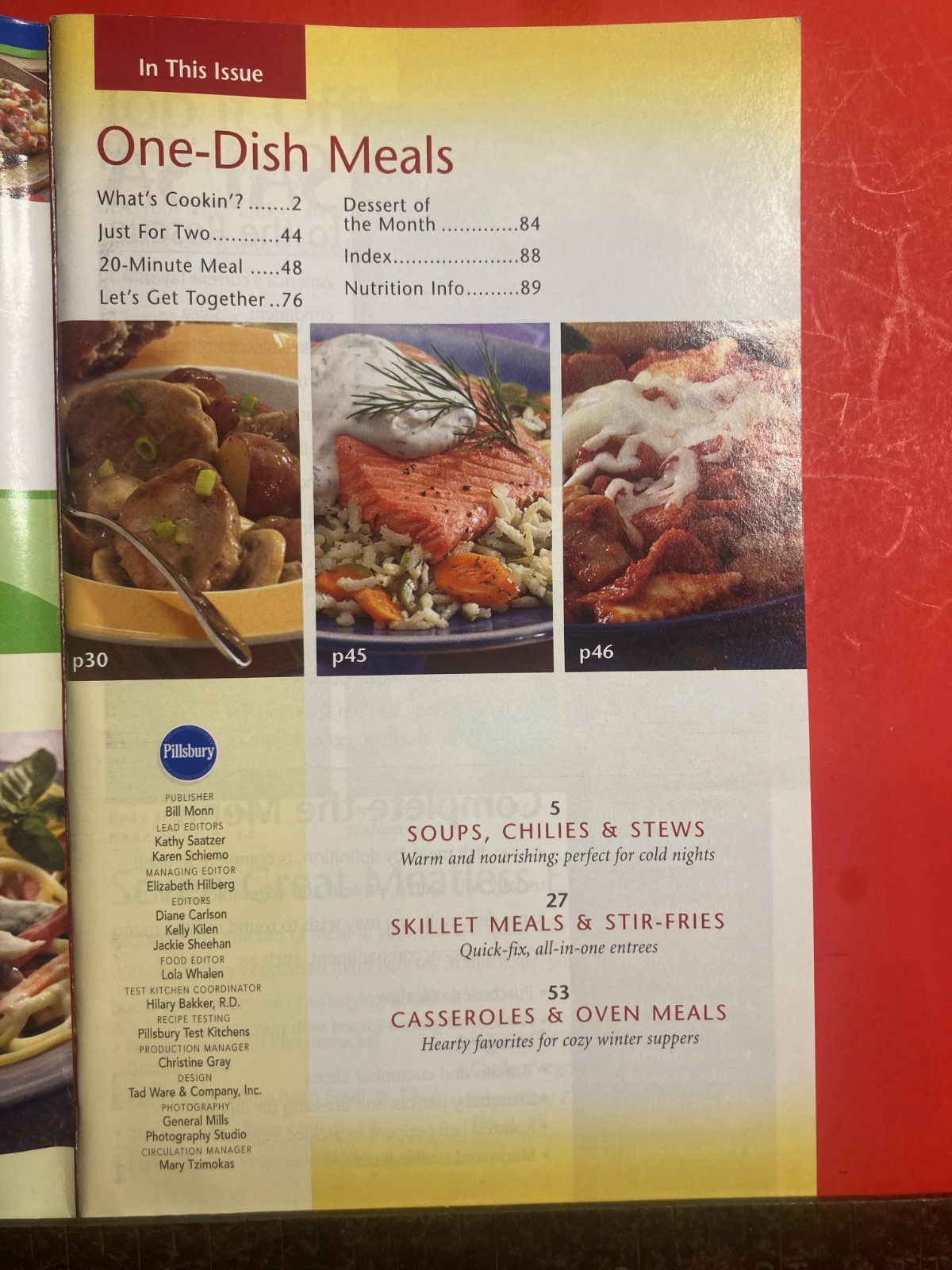 PILLSBURY ONE DISH MEALS RECIPES COOKBOOK 96 PAGES