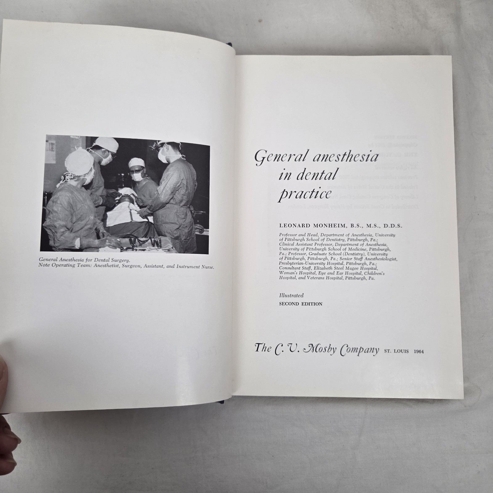 General Anesthesia in Dental Practice Vintage Illustrated Medical Book Monheim