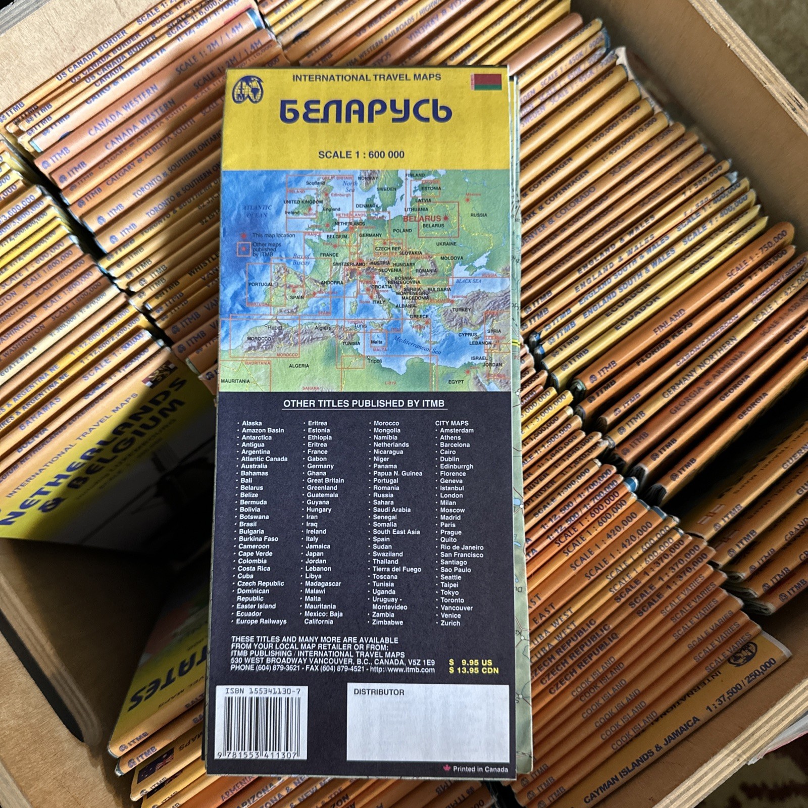 Belarus Travel Reference Map 1:600 000 by ITMB Canada (2006, Sheet Map, Folded)