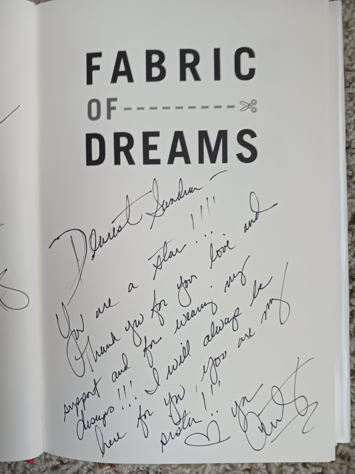 Fabric of Dreams by Anthony Mark Hankins/hardback signed/inscribed with drawing