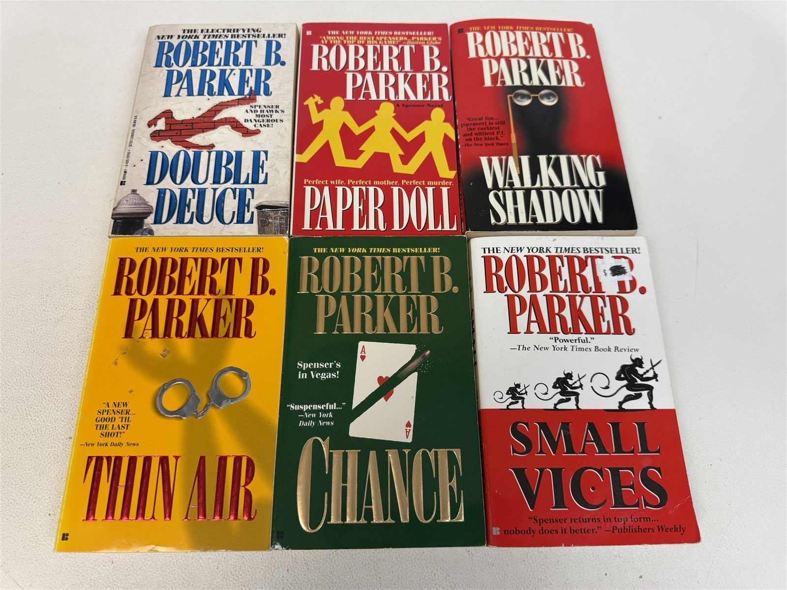 Robert B Parker Lot 49 ALL SPENSER Novels Godwulf Manuscript to Bye Bye Baby