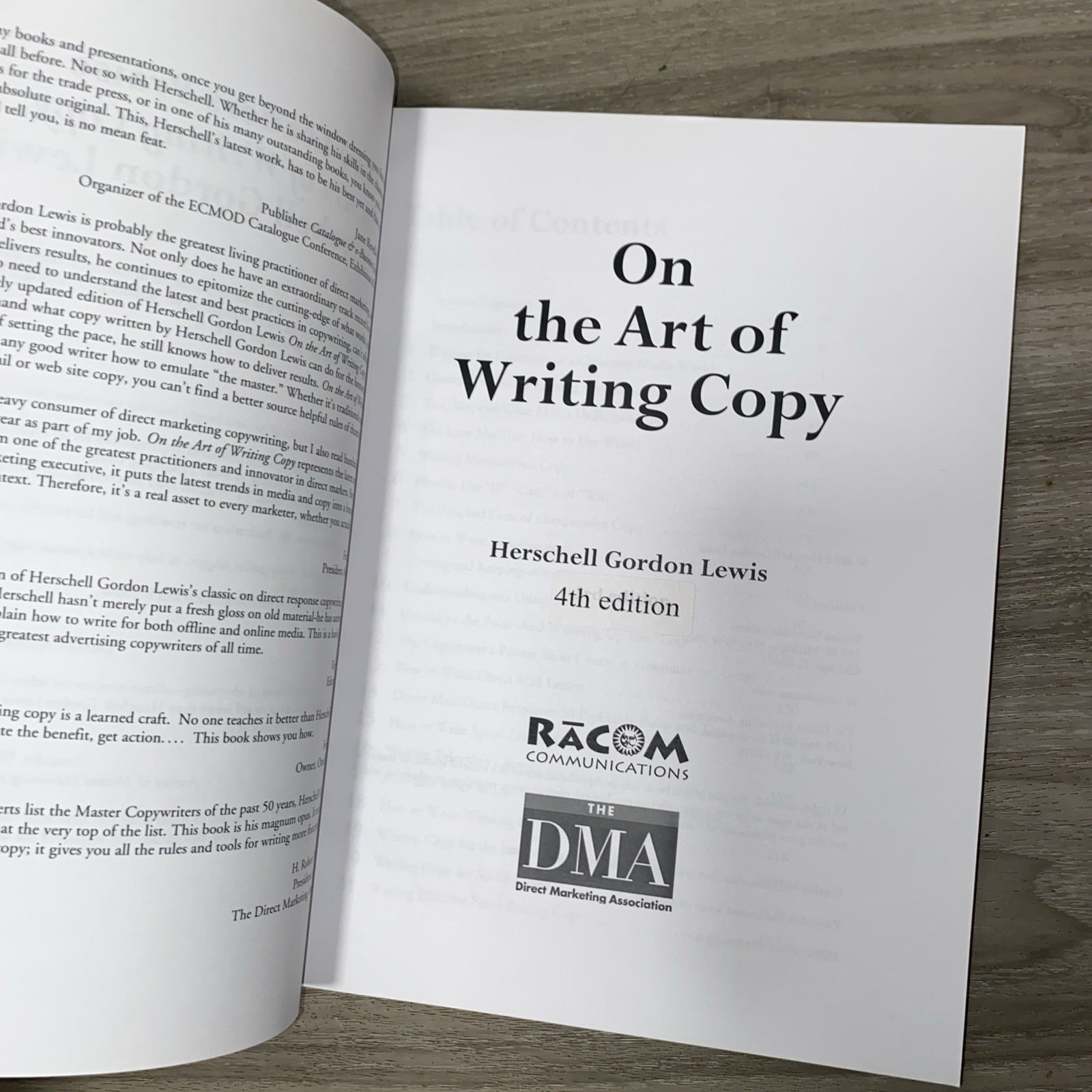 ON THE ART OF WRITING COPY (4TH EDITION): THE BEST OF By Gordon Herschell Lewis