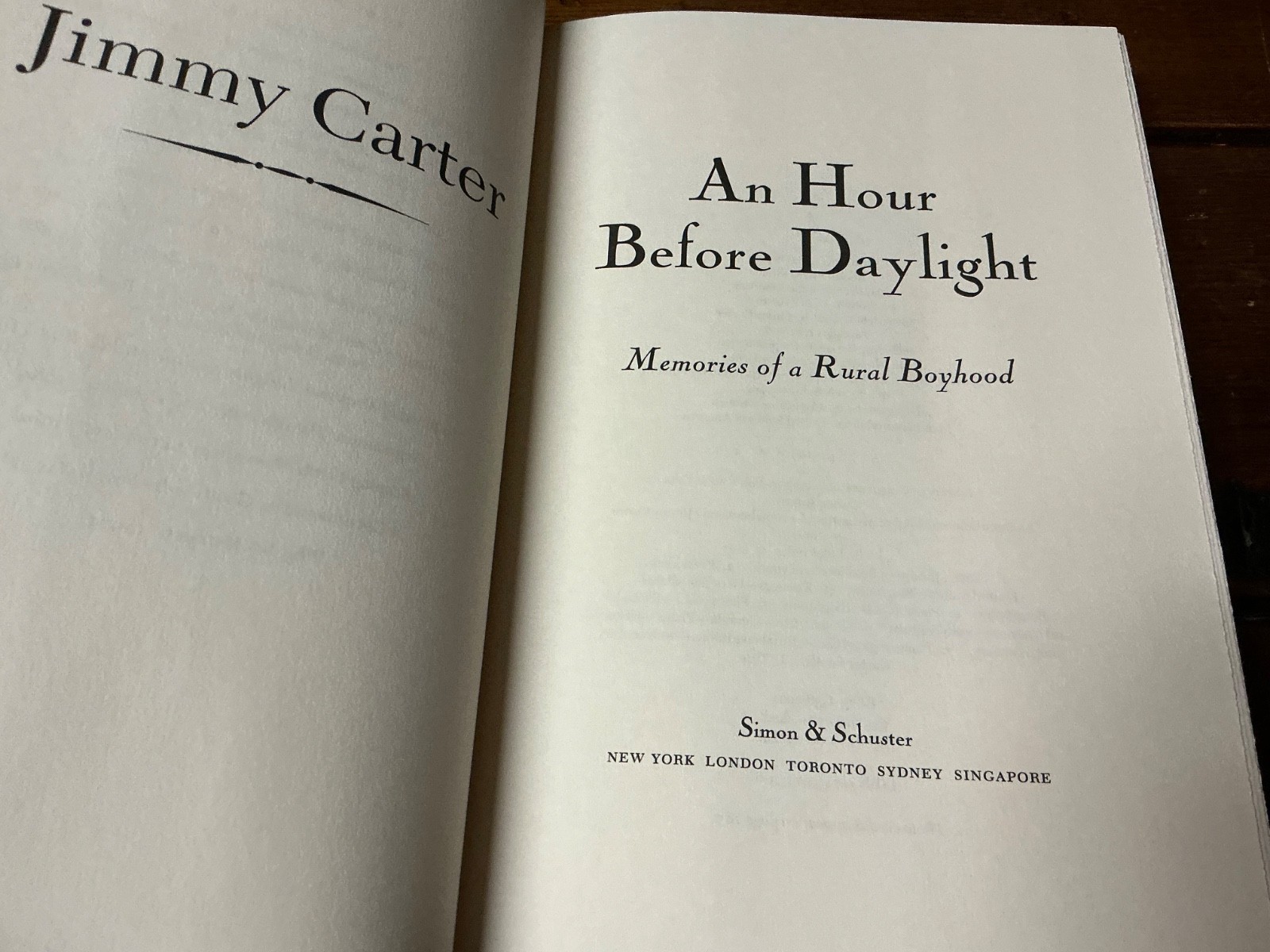 ** SIGNED ** Jimmy Carter (Lot of 2) w/Amy Carter & An Hour Before Daylight **