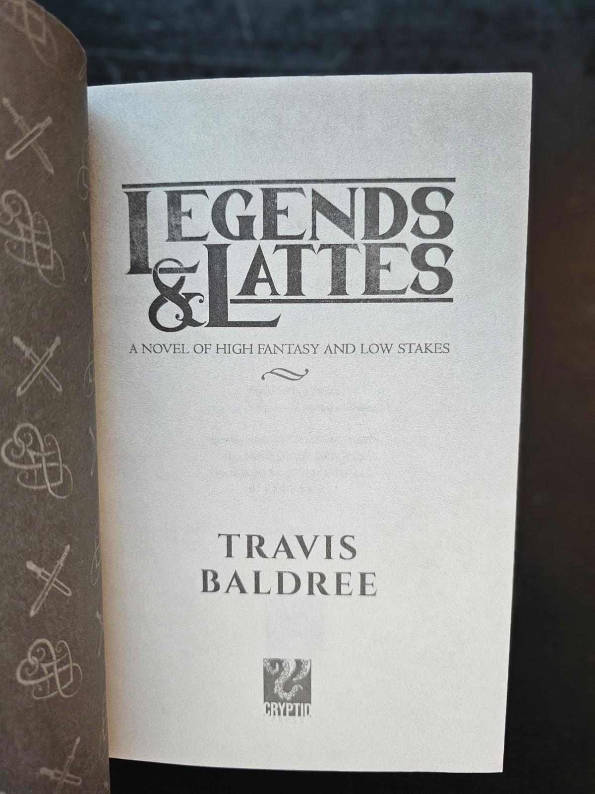 Legends and Lattes by Travis Baldree, TRUE FIRST EDITION, Cryptid Press