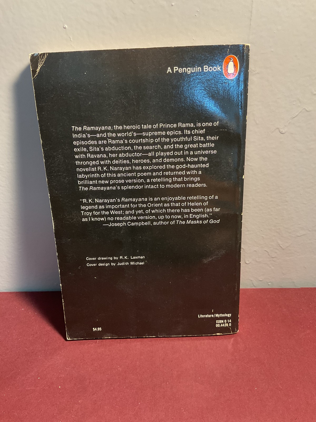 The Ramayana by R. K. Narayan Penguin Books 1985 Paperback Indian Epic Mythology