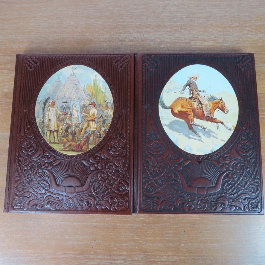 The Old West Series 8 Books Leatherette Covers Time Life Western Cowboy Indian