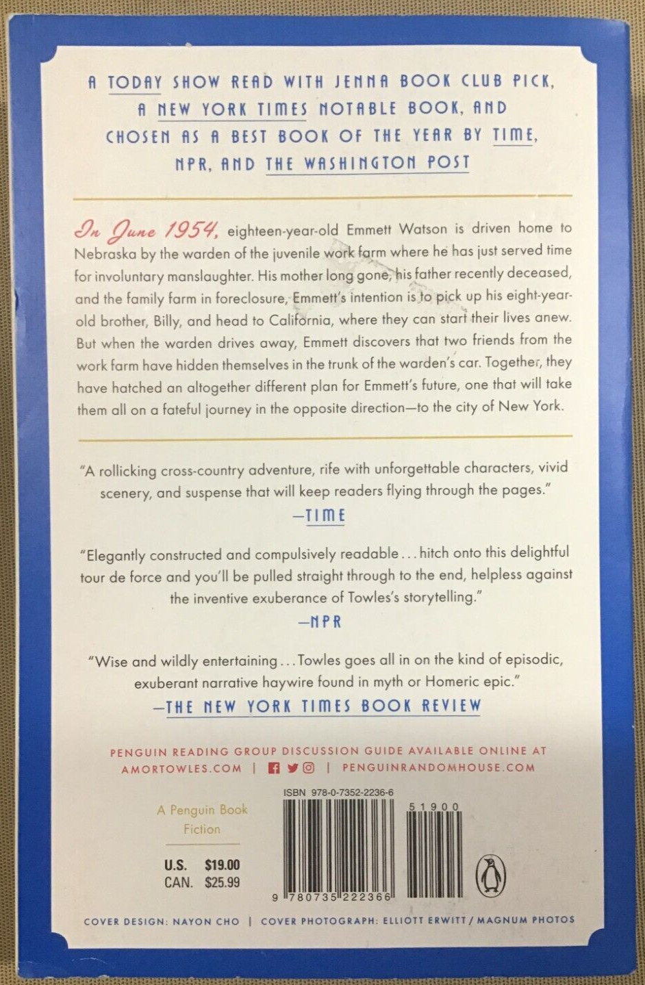 Lincoln Highway – by Amor Towles (Paperback) NEW 📖