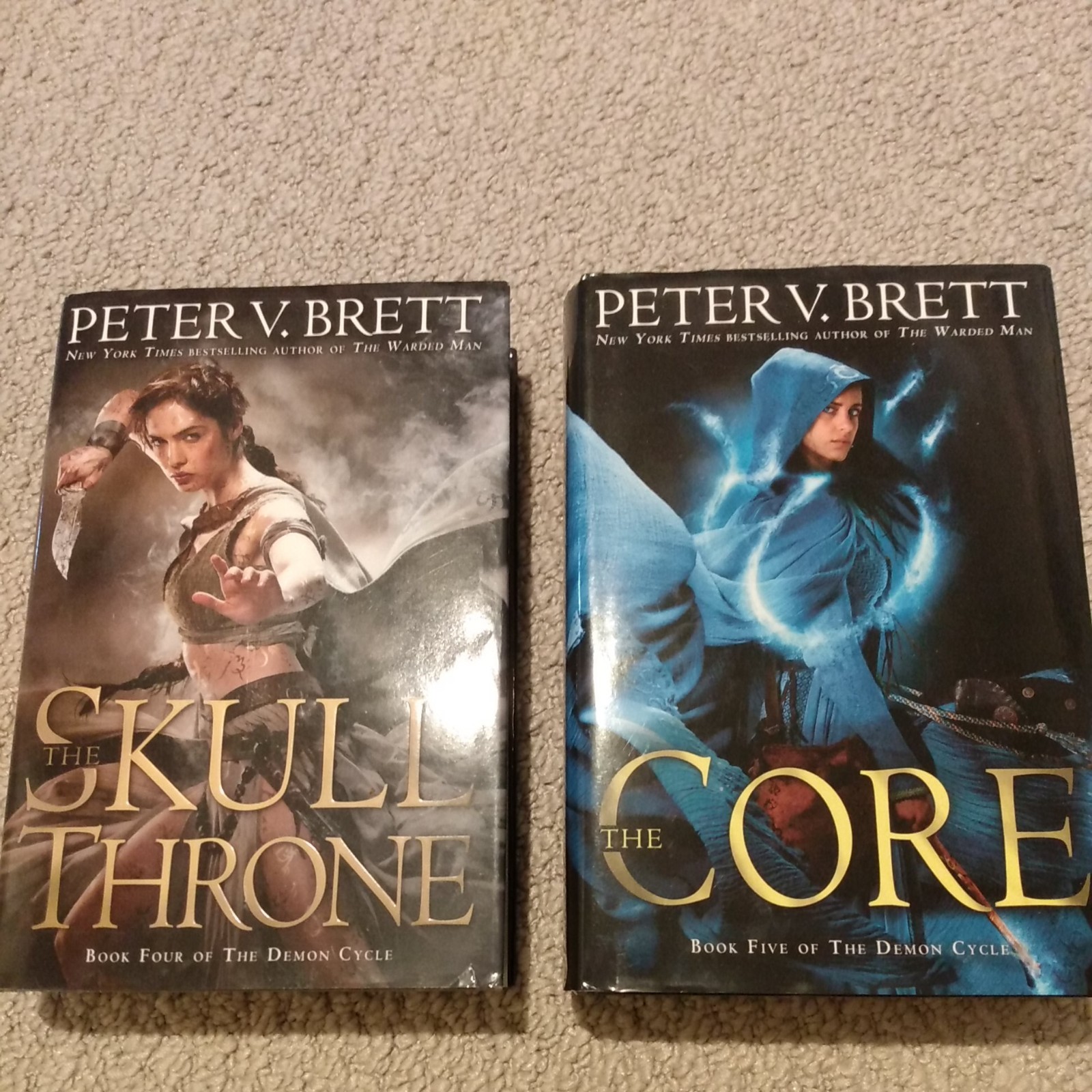 The Demon Cycle Books by Peter Brett. 3 paperback , 3 First Ed. Hardcover.