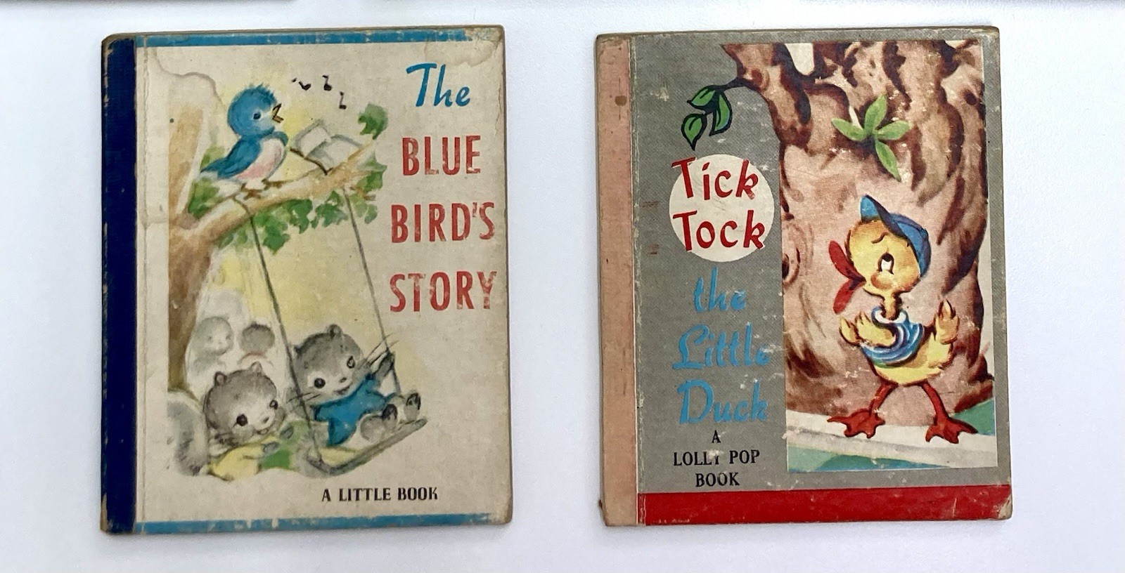 Vintage 1940s Miniature 4″ Children’s Book Lot A Little Book & Lollipop Book (8)