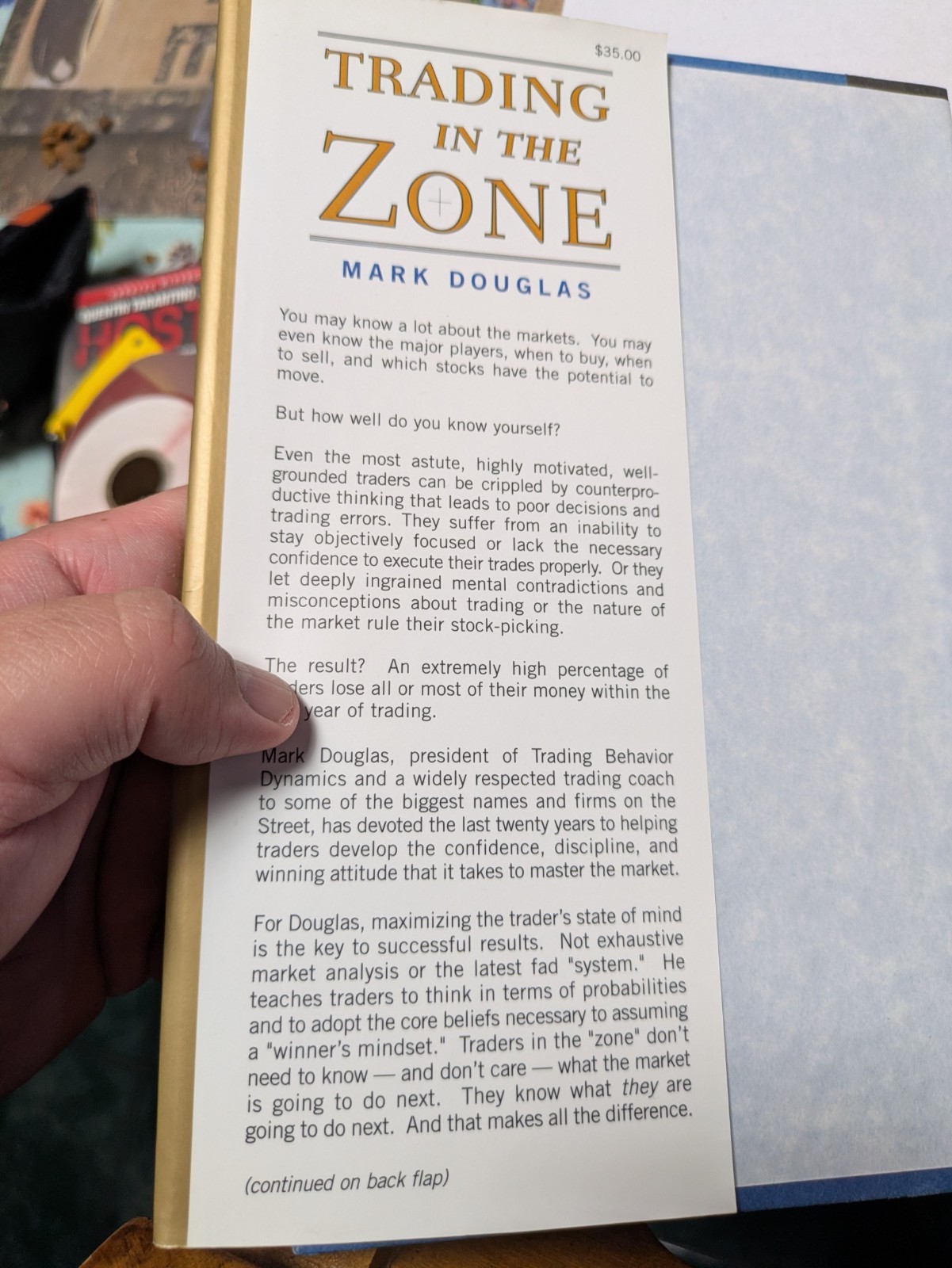 Trading in the Zone Hardcover – by Mark Douglas (Hardcover 2000)