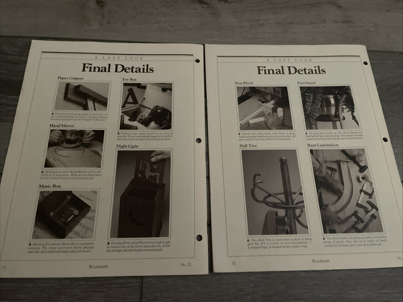 VINTAGE LOT OF 15 ISSUES WOODSMITH NOTES FROM THE SHOP WOODWORKING #61-75