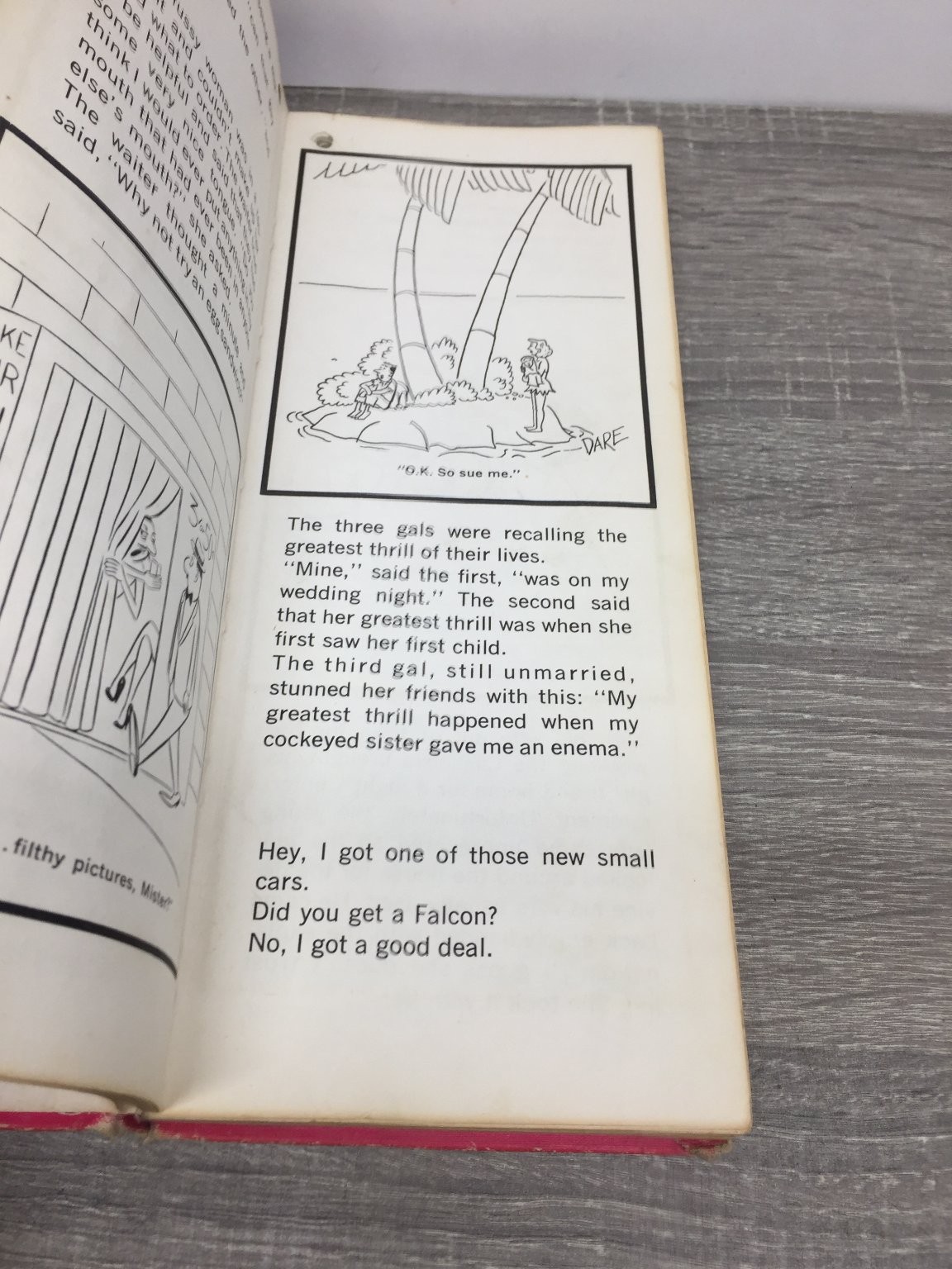 Jokes for the John Vintage Humor Book Illustrated Cartoon 15oz