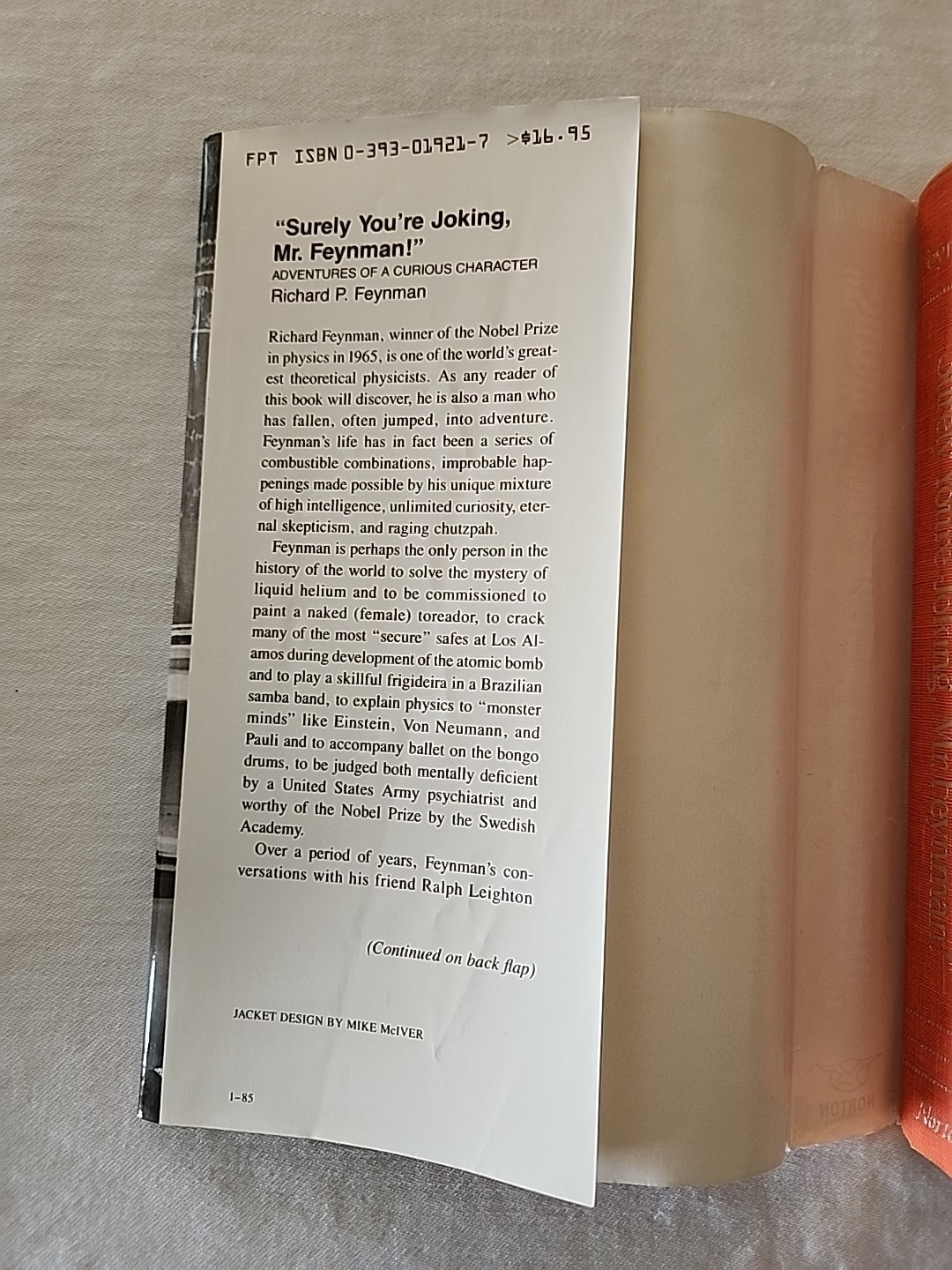 „Surely You’re Joking, Mr. Feynman!“ by Richard P. Feynman 1985 Hardcover w/DJ