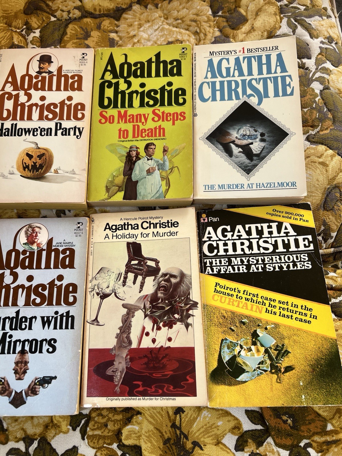 Lot of 8 Vintage Agatha Christie Paperbacks Mixed Titles 1950s-1980s