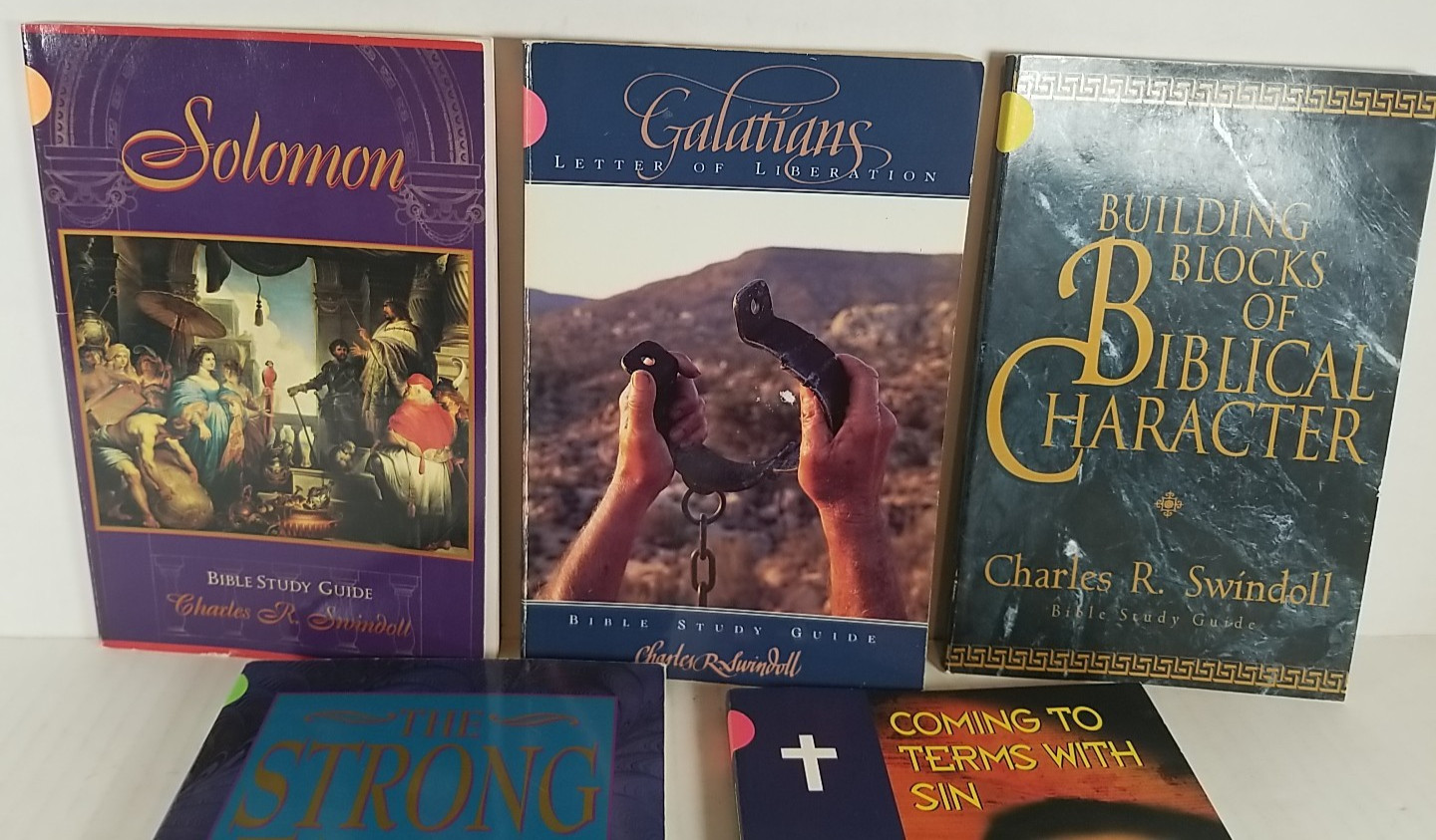 Charles R. Swindoll Books Lot of 21 Books Bible Study Guides Good Condition