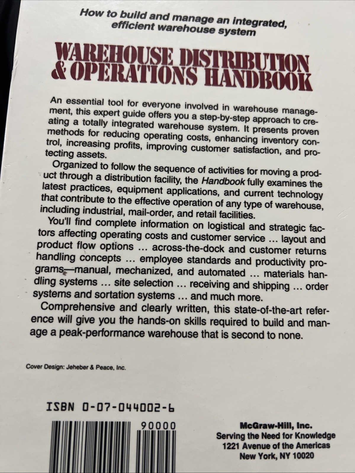 Warehouse Distribution and Operations Handbook by David E. Mulcahy Hardcover
