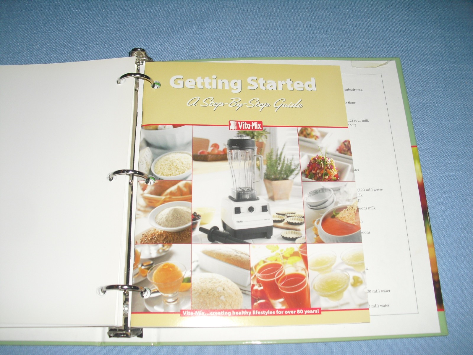 VTG 2002 Vita Mix Recipes For Better Living Hardcover Binder & Owner’s Manual