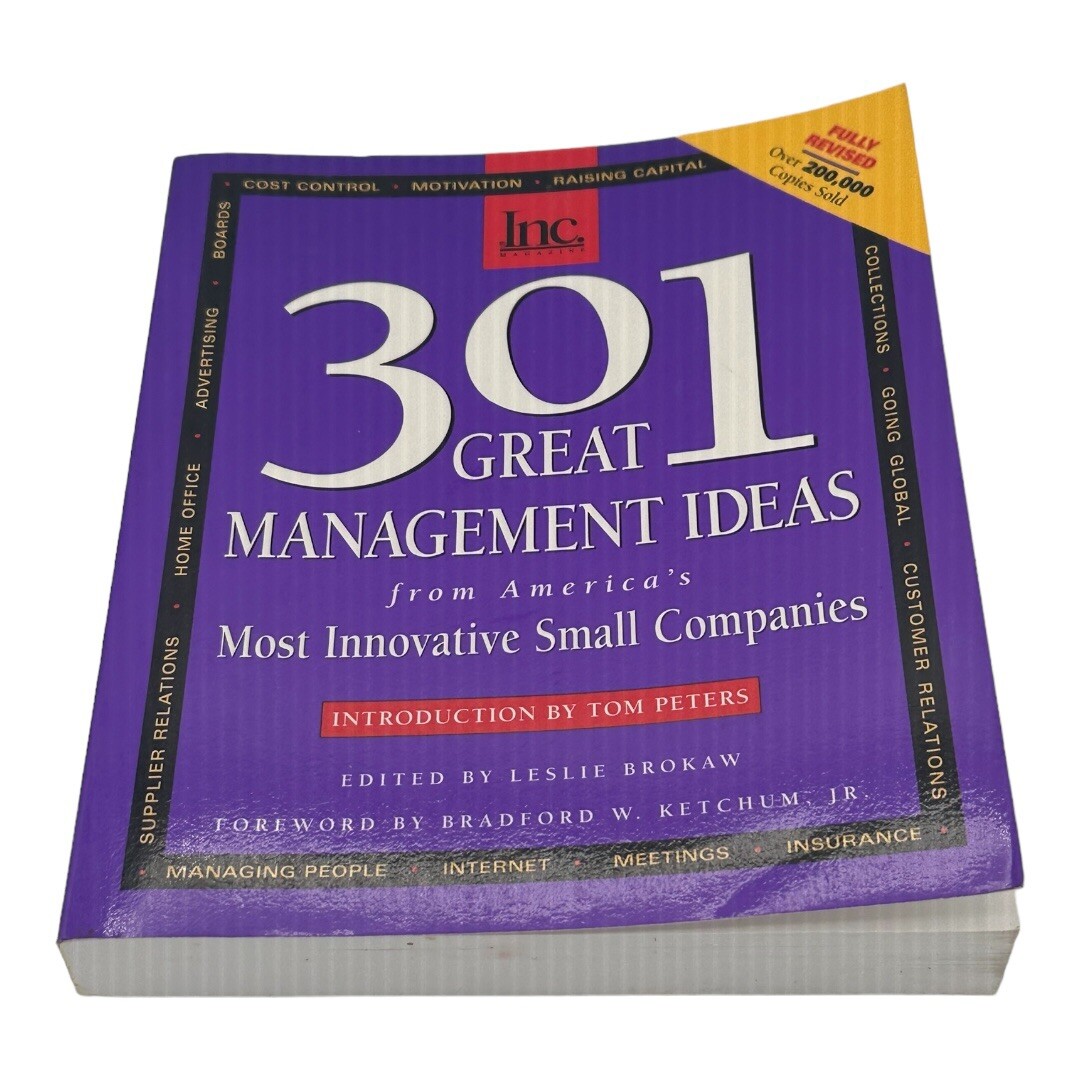Inc 301 Great Management Ideas Paperback Book 1995 Second Edition
