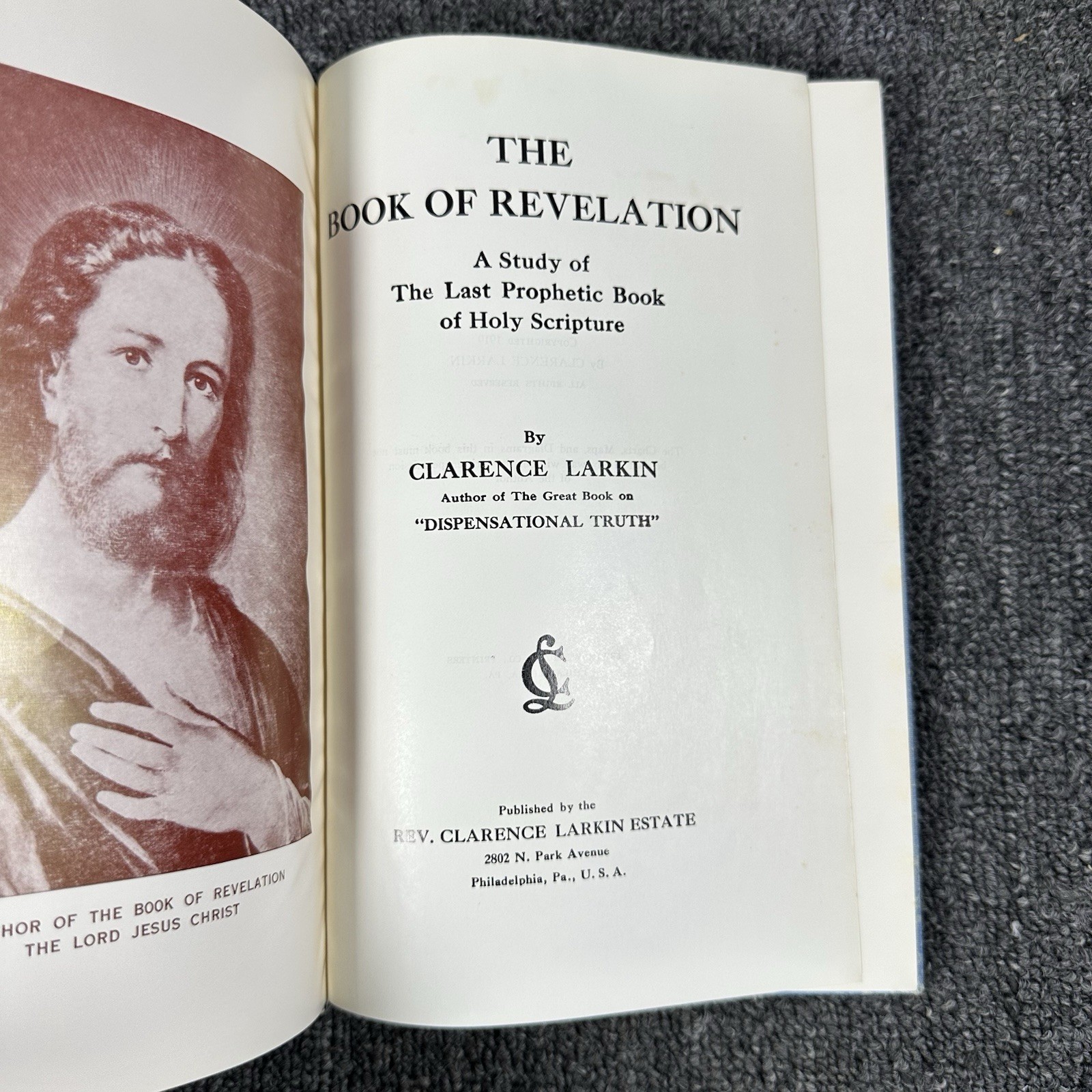 The Book Of Revelation Illustrated By Clarence Larkin 1919 Hardcover ￼
