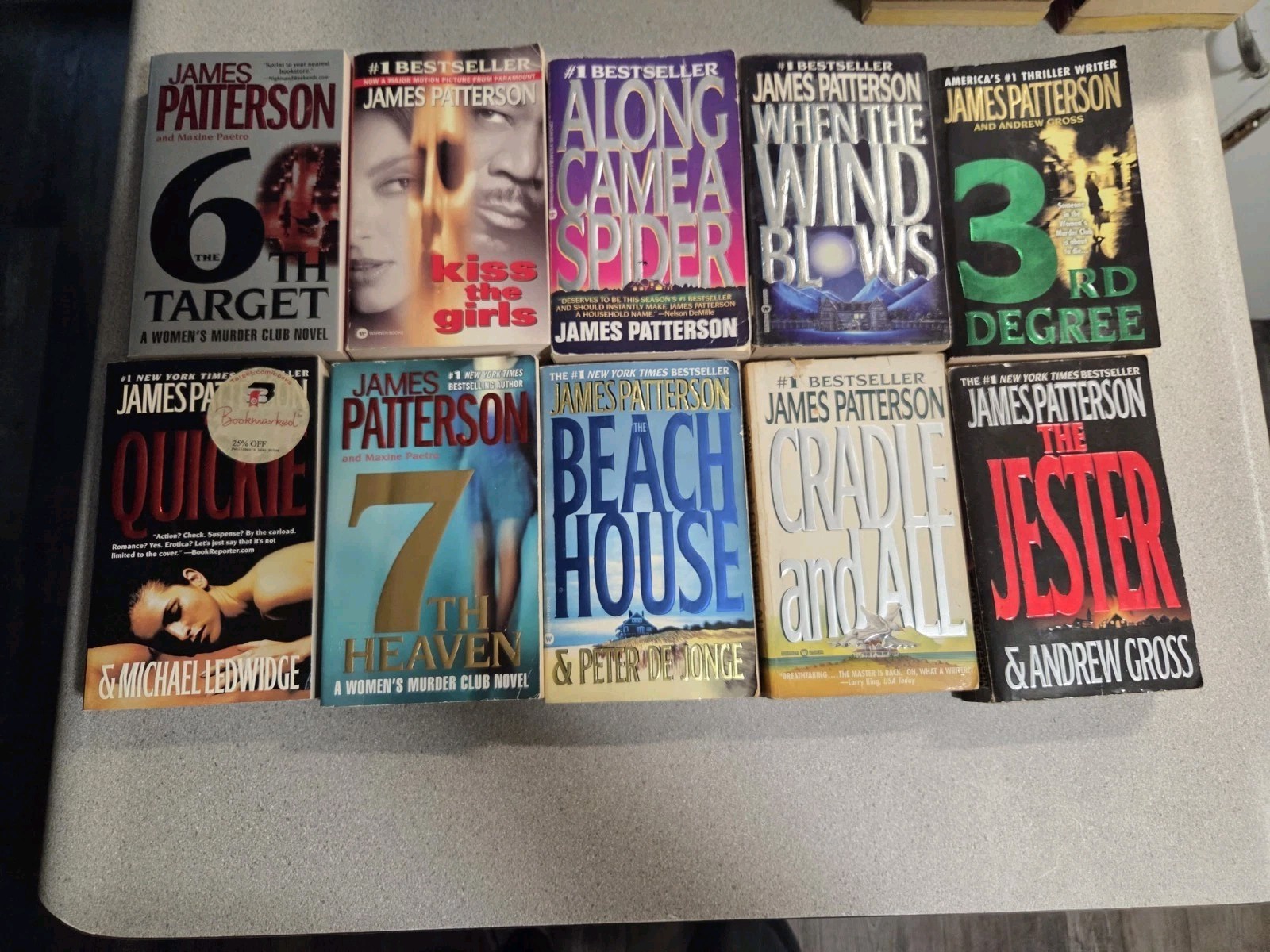 James Patterson Lot Of 10 Books. Crime Thriller Mystery. Paperback.
