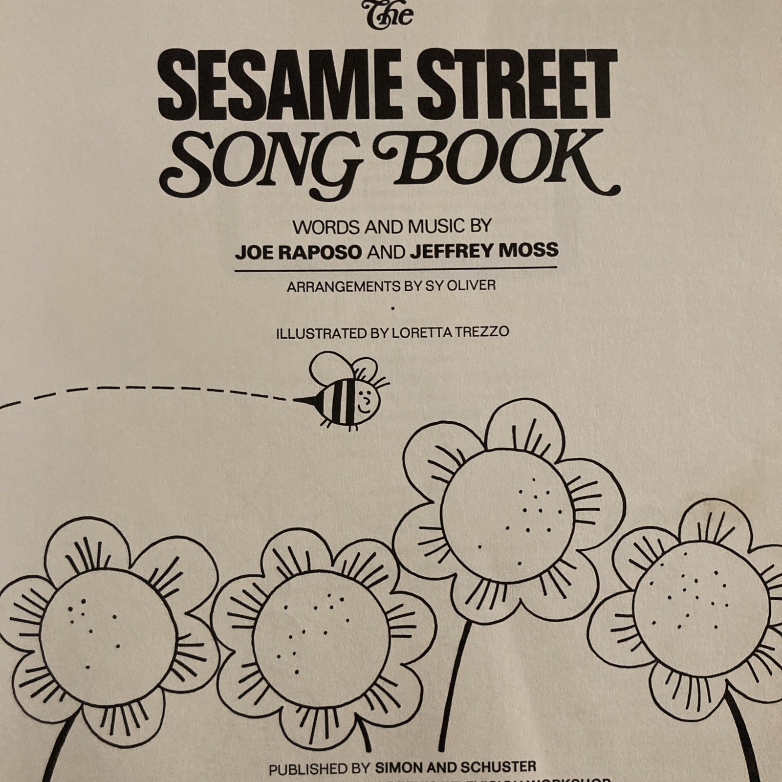 The Sesame Street Song Book Raposo and Moss 1971, Damaged Book Jacket 1st Print