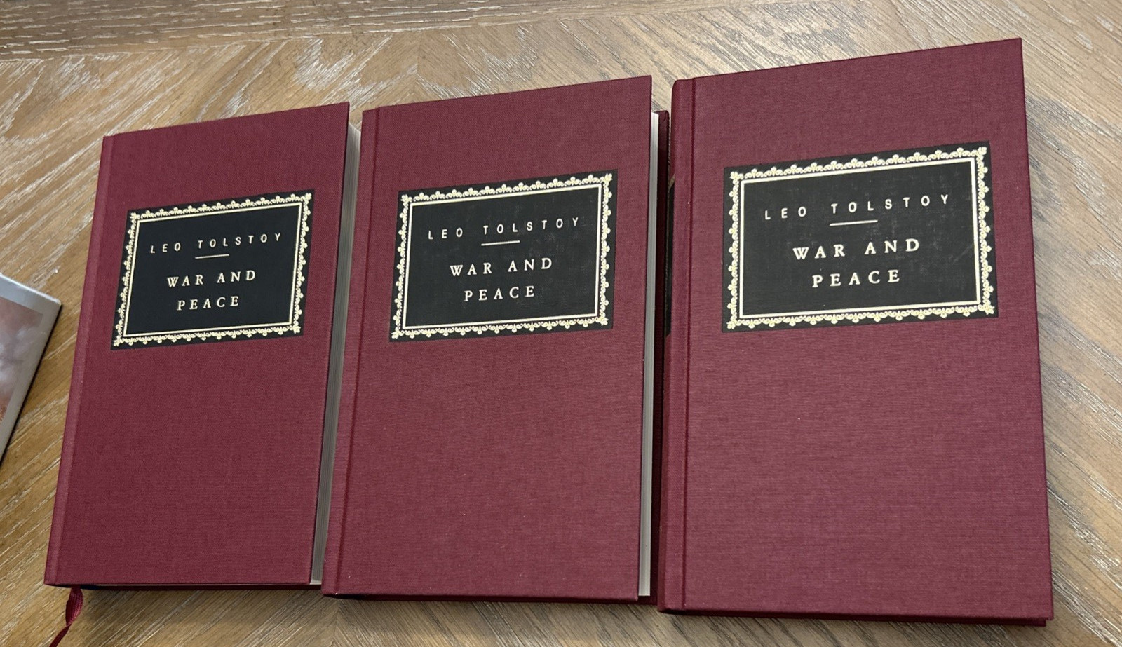 War And Peace 3 Volume Box Set Everyman’s Library Leo Tolstoy HC Germany 1992
