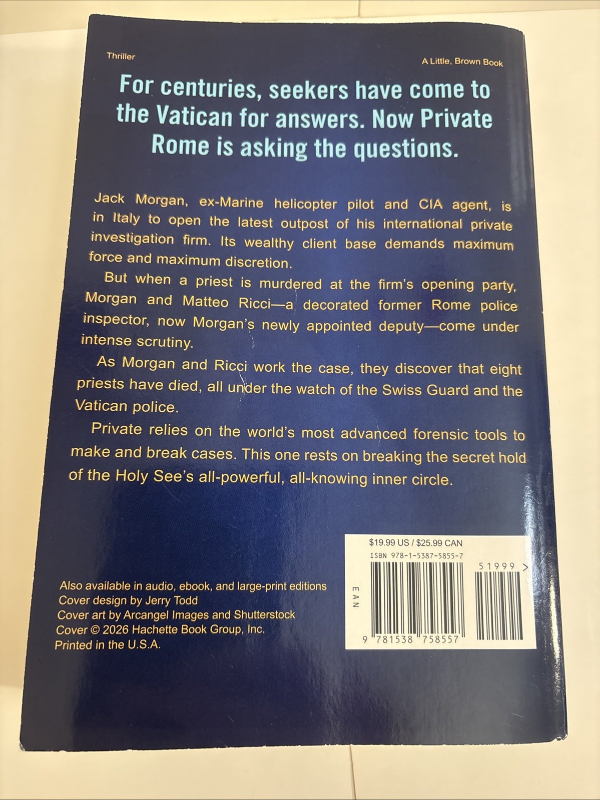 Private Rome : A Private Novel by Adam Hamdy and James Patterson 2026 Free Shipp