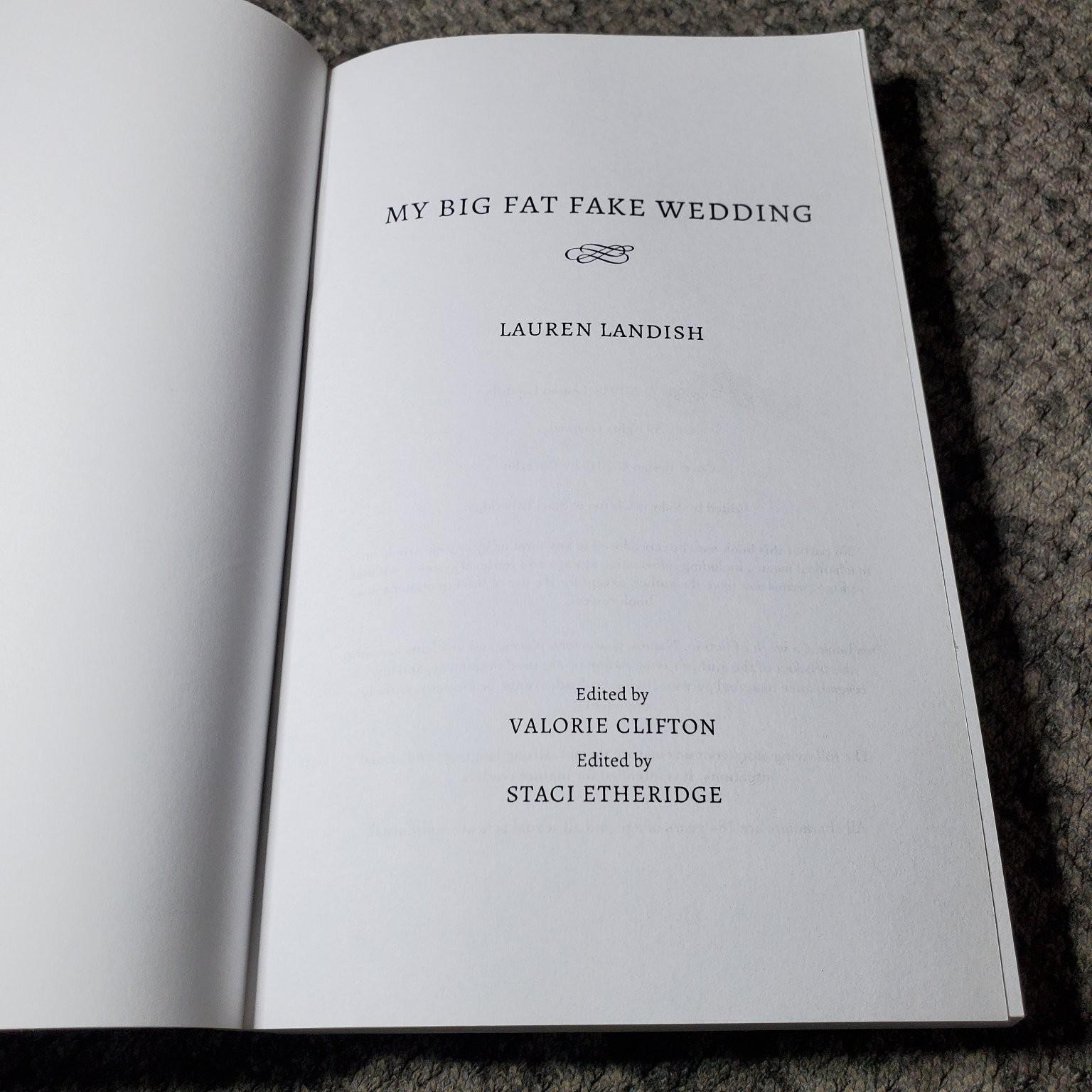 My Big Fat Fake Wedding Lauren Landish 2019 Romance Paperback
