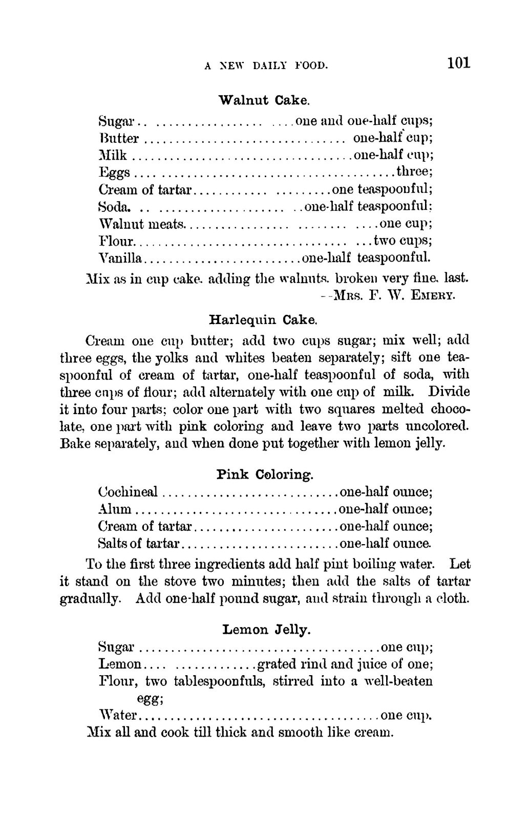 1885 A New Daily Food Vintage Cook Book 129 Pages