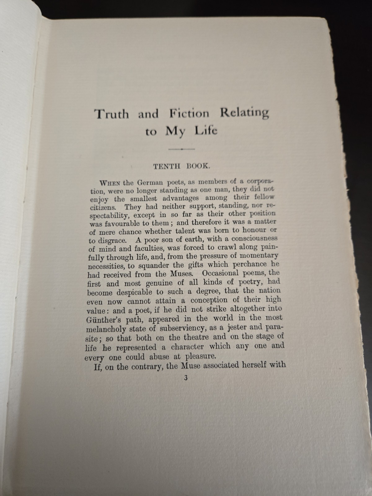 1902 Truth and Fiction By J W Goethe Luxury Edition #15 of 1,000