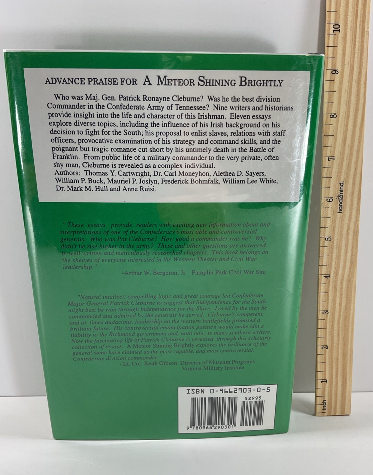 Meteor Shining Brightly Essays on Maj Gen Patrick R Cleburne by M Josylyn HC