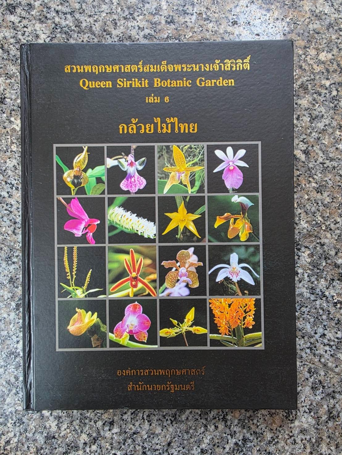 Hardcover book featuring all “ Thai orchids. “ ( Hardcover)