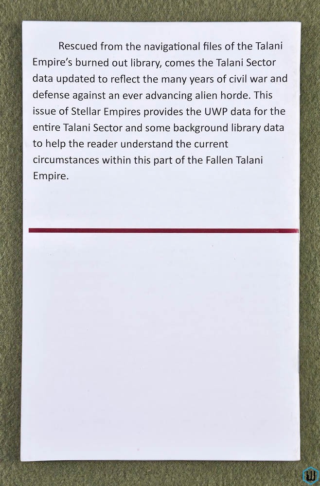 The Talani Sector: Stellar Empres Vol 1 No 4 (Traveller RPG) The Weekend