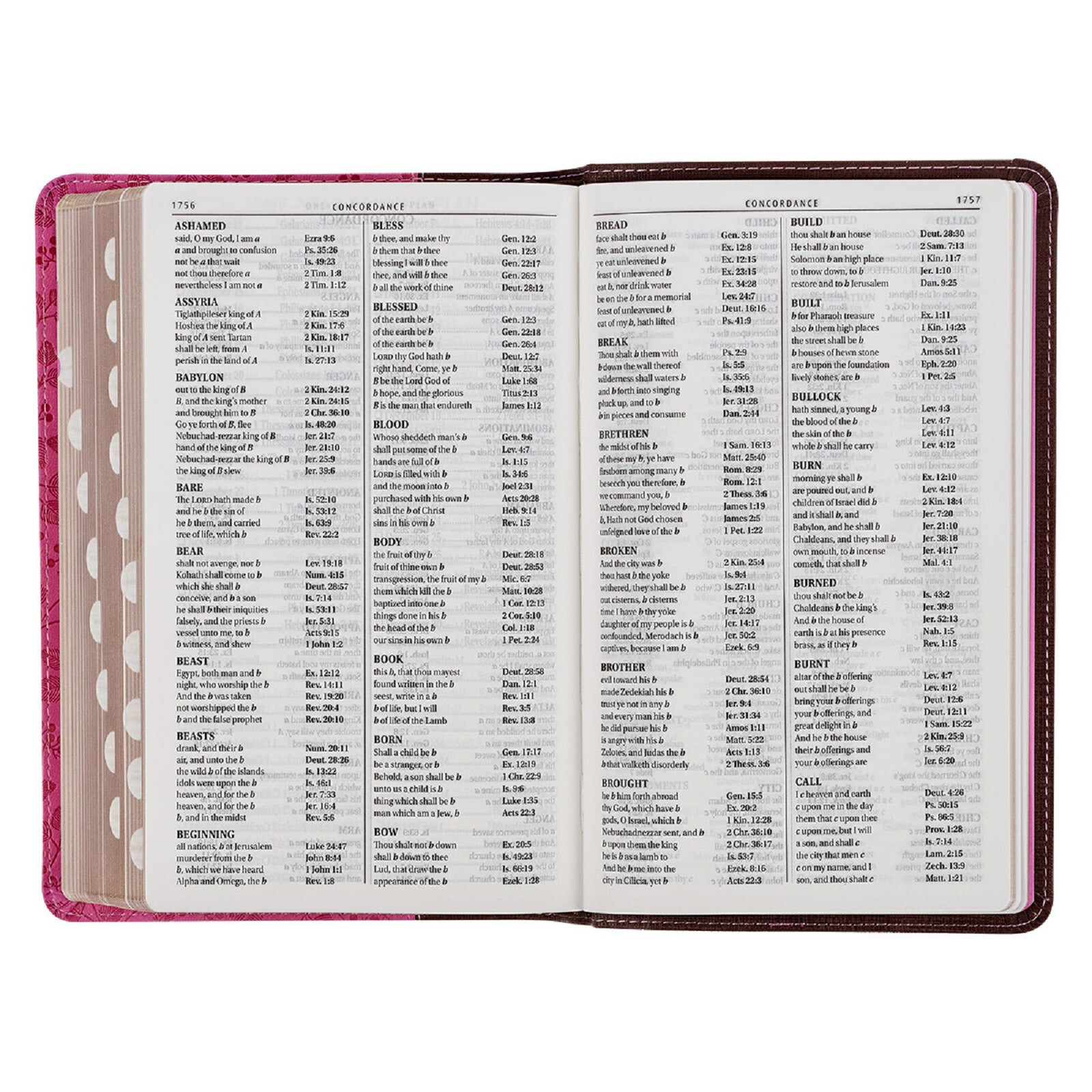 KJV Giant Print Brown Berry Pink Thumb Indexed BRAND NEW in Shrink Wrap!!!